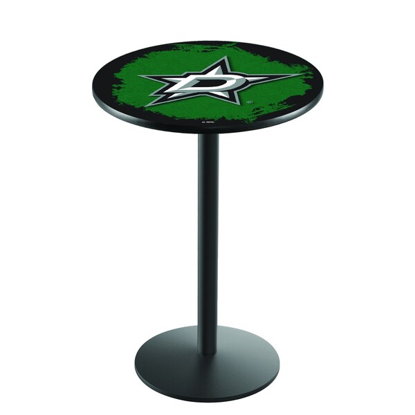 42" Blk Wrinkle Dallas Stars Pub Table